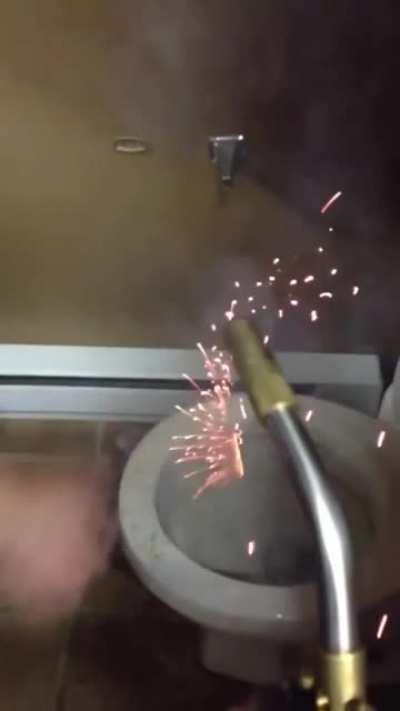 Was he hoping to explode the filth off the toilet?