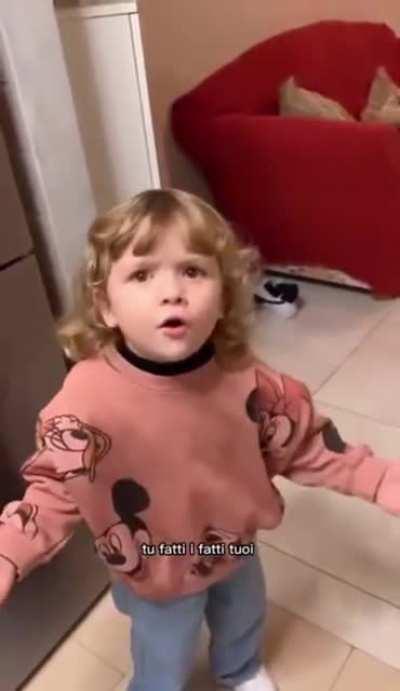 Even Italian kids are stupid..someone pls translate