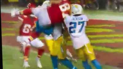 Derwin James Just Body Slammed Tight End Travis Kelce.
