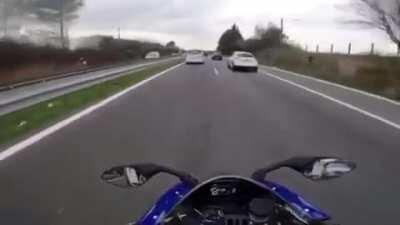 Wheelies through traffic