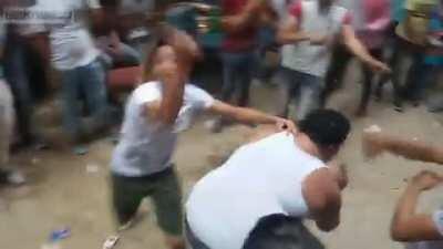 Dancing in street with Knife in Bangalore
