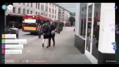 Alex Jones gets livid at passersby.