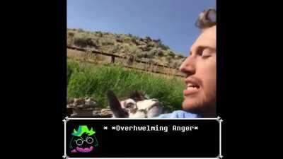 Chapter 2 leak - Kris and Ralsei having a serious fight.