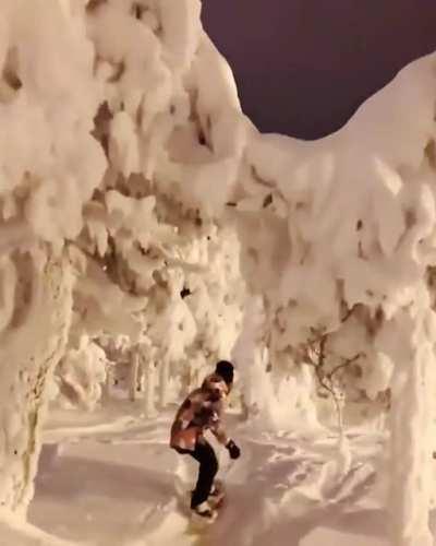 Night riding in Finland