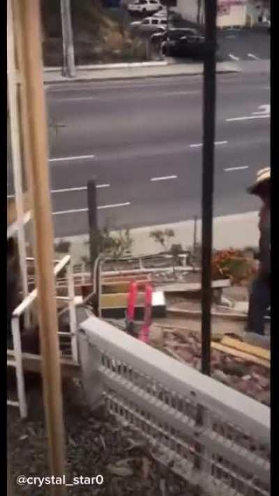 Homeless man built his own home on a hill