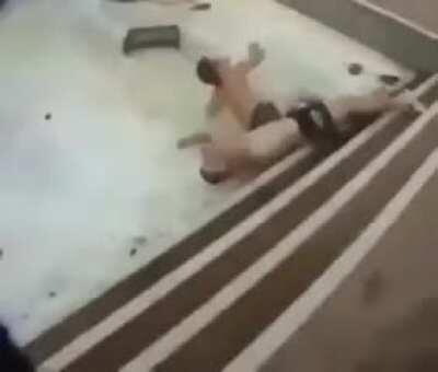 Slide without water. Ouch.