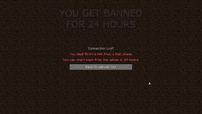Minecraft but if you DIE you get BANNED for 24h | Try it, ip: corejourney.org