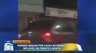 Fight over a woman.. inflatable one.