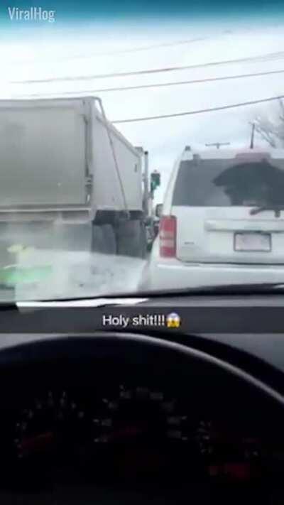 Cutting in front of Truck Drivers