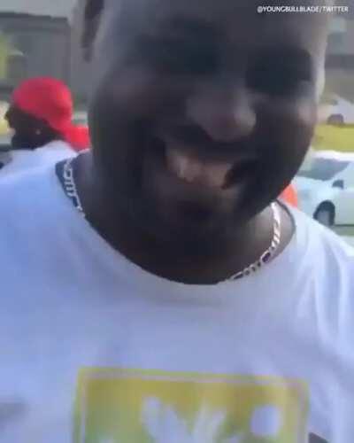 Blind uncle makes his first basket