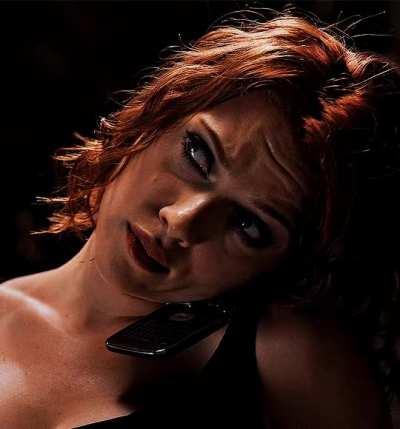 Did I say to stop, get back to licking my pussy while I'm on the phone - Scarlett Johansson