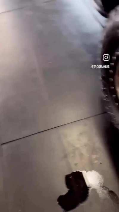 Attempting to jump over a truck