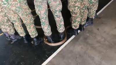 Snake training exercise for the Malaysian Army
