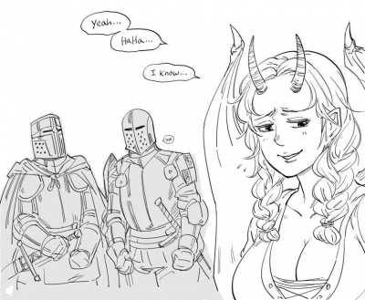 Two Paladins and a Succubus.