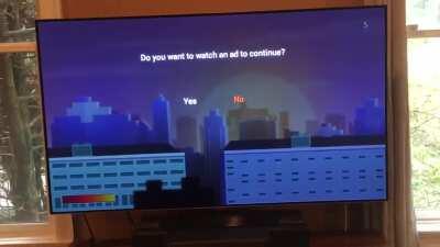 This game that forces you to watch an ad to continue