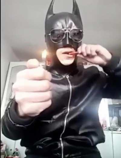 Batman trying to meet his parents