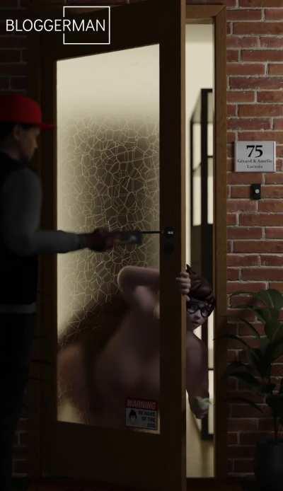 Just a quick flash at the door is too tame for Mei. Her goal was to give her delivery boy a story so wild no one would ever believe him~ [Bloggerman]