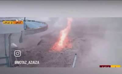 A footage of CCTV shows what happened yesterday in the European-Gaza hospital after a massive Israeli airstrike on the hospital