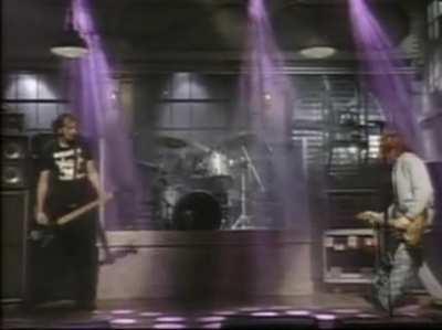 Nirvana performing Smells Like Teen Spirit on SNL in 1992.