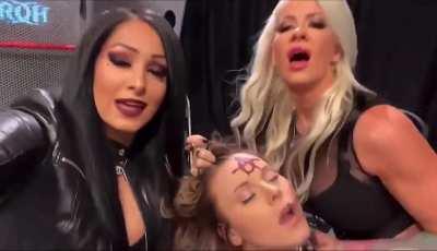 Quinn Mckay is knocked out unconscious and is humiliated with lipstick on her sleepy face by The Allure