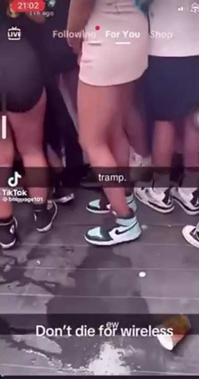 Pissing in crowd at concert