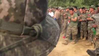 US Marines have a dance off with South Korean Marines