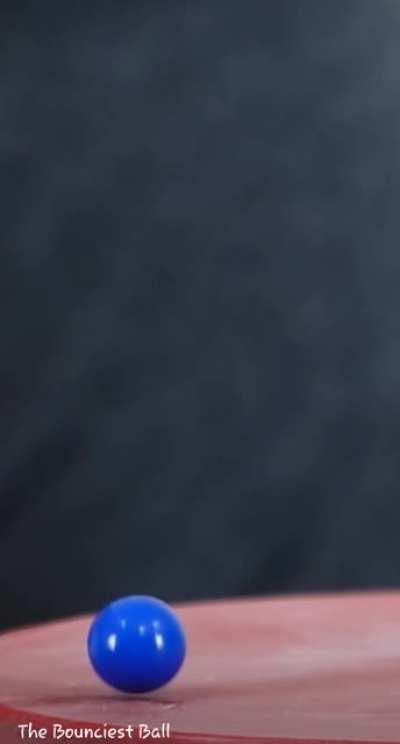 The bounciest ball, on the world's bounciest surfaces.