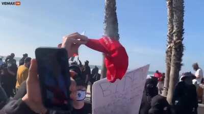 Antifa hunting down anyone who supports Trump in San Diego.