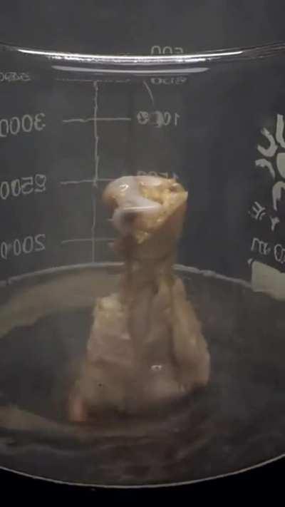 Vaporizing chicken in acid