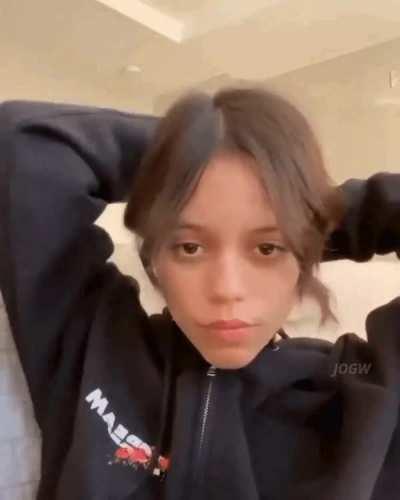 POV Jenna Ortega getting ready to give you a blowjob