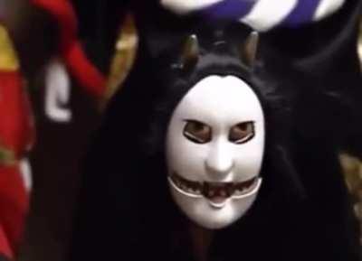 A Bunraku doll used in traditional Japanese puppet theatre that was founded in Osaka, Japan, in the beginning of the 17th century