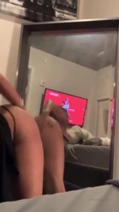 Slapping her ass