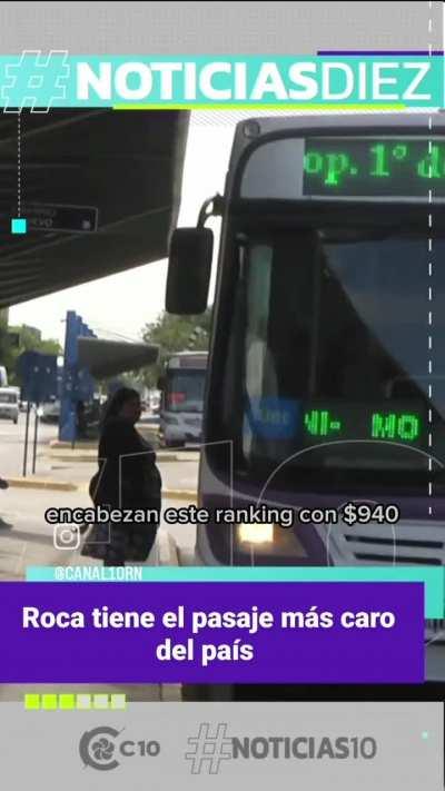 La ciudad de General Roca tiene el pasaje más caro del país 