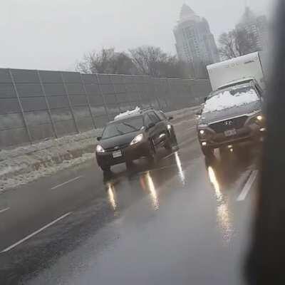 WCGW if I don't clear the snow off the roof of my vehicle before driving on the highway?