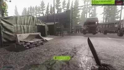 This guy blacked my leg as a scav so I tbagged and he dropped me painkillers then took me to extract. If this was you, I'm so sorry.