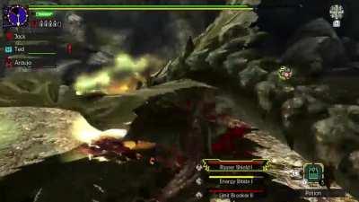 Rathian was giving me some trouble this quest, but got her back with this beat down!