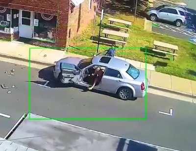 Opening the car door without looking