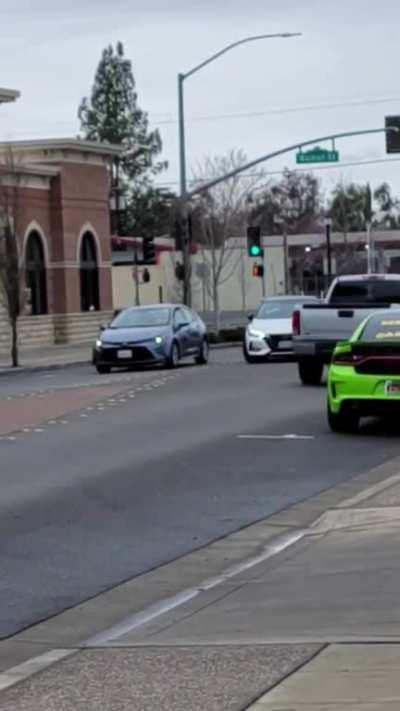 Road Rage incident in Woodland, California