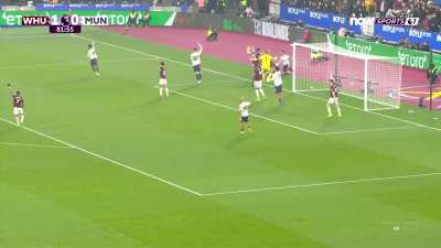 Chances against West Ham United