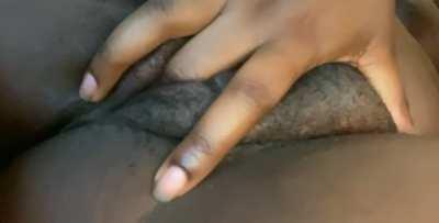 Clit Rubbing Ebony Fingering Hairy Pussy GIF by yogatopless