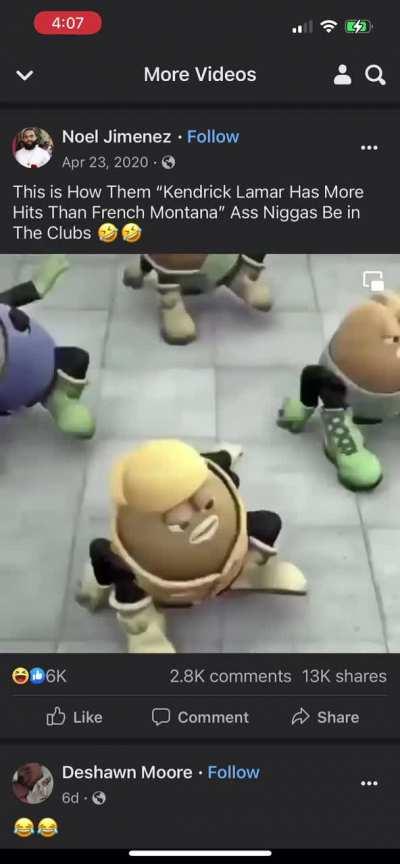 How niggas be in the club when they say kendrick got more club bangers than french