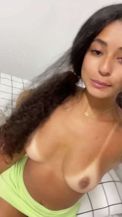 I wish you could feel my tits with your tongue