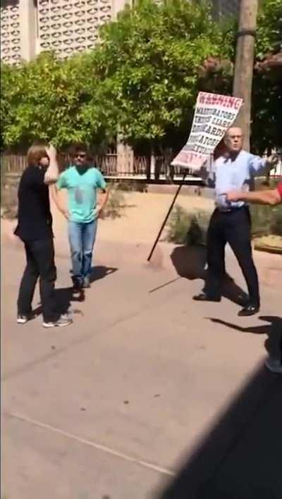 Arizona State University Student Has Public Freakout and Attacks Religious Protestors on Campus