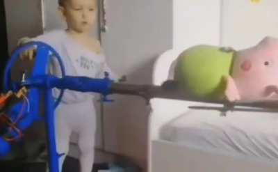 We warned Peppa the Pig not to come 