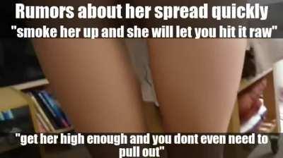 she used to be a good student... then they took advantage of her innocence