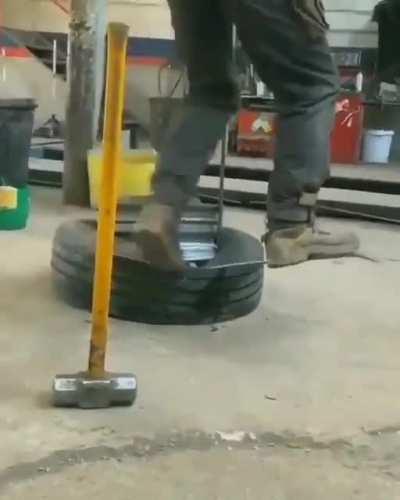 WCGW if I try and take off the rim of the wheel using improper tools?