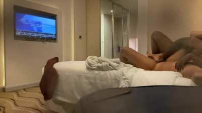 Spooning anf fingering together.. Do watch it with the Sound ON.. direct red gif link in the first comment in case you are not able to hear her moan...  