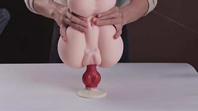 Pull Ellison up from the wolf dildo!