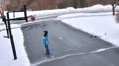 to play basketball in the cold.