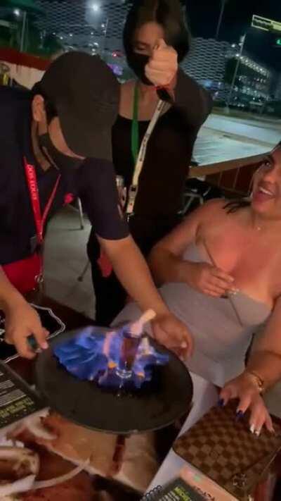 HMC while my friend gets toasted off my flaming shot